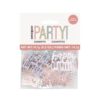 Pack of rose gold Happy Birthday confetti in original Unique Party packaging