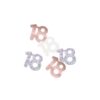 Assorted Rose Gold and silver 18th birthday number confetti pieces