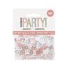 Pack of Rose Gold Glitz 18th Birthday Confetti in lightweight foil material