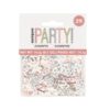 Pack of Rose Gold and silver foil 21st birthday confetti pieces in packaging