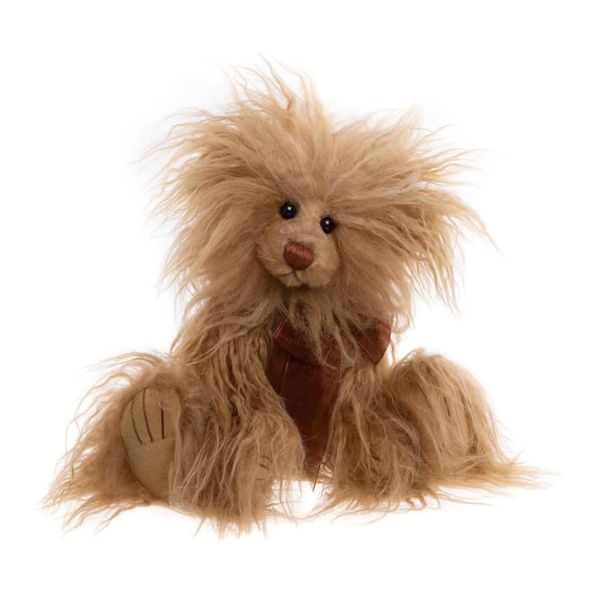 Charlie Bears Tater Tot with long-pile light brown plush fur and dark brown nose