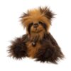 Charlie Bears Anniversary Noodle Charlie Bears Anniversary Noodle plush bear with long brown and tan fur and bell necklace