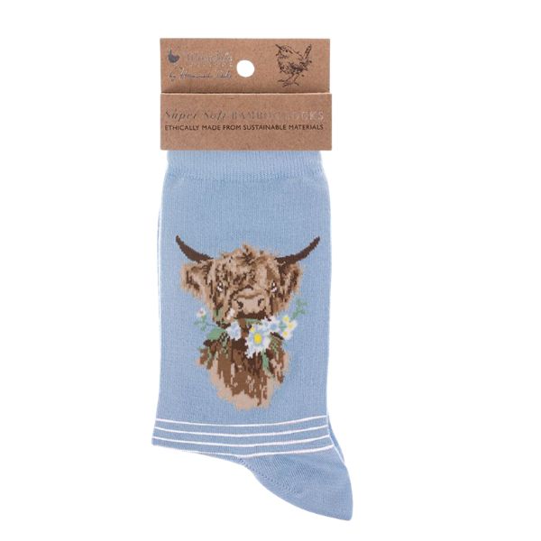 Wrendale 'Daisy Coo' Highland Cow Socks