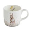 Wrendale 'Fresh as a Daisy Mug' Rabbit Mug Fine bone china mug featuring a seated rabbit among daisies with a butterfly inside rim