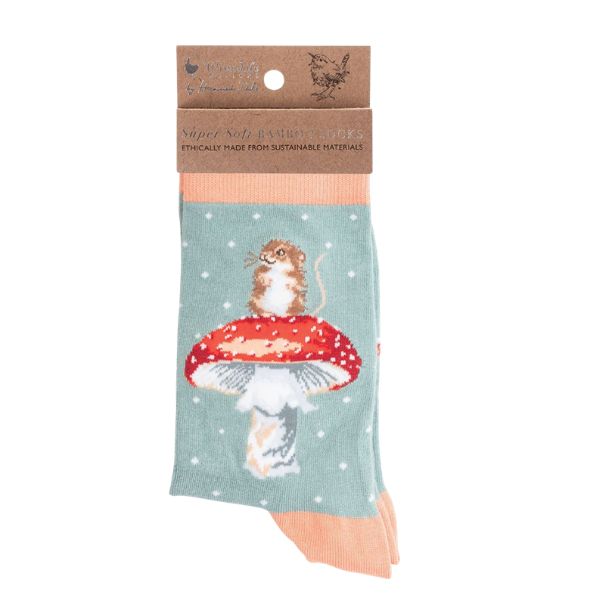 Wrendale 'He's a Fungi' mouse socks