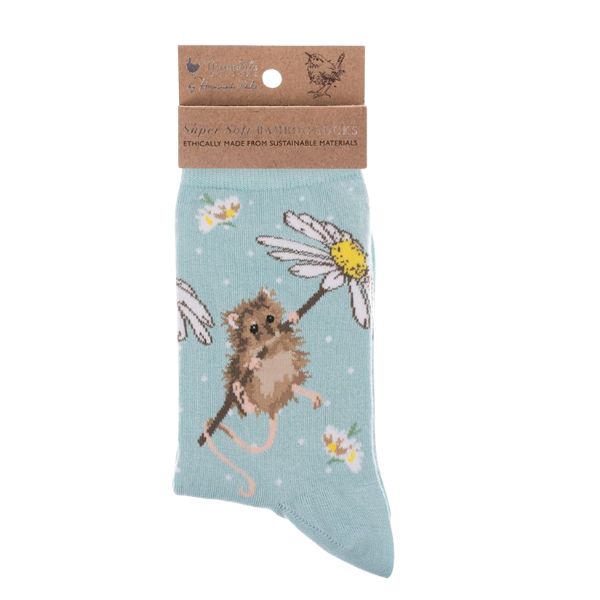 Wrendale 'Oops a Daisy' mouse socks
