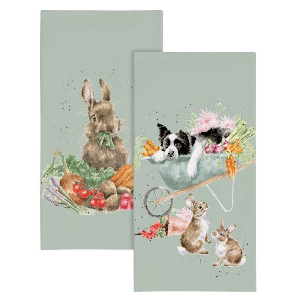 Wrendale 'Sleeping on the Job' Border Collie and Rabbit Pocket Tissues