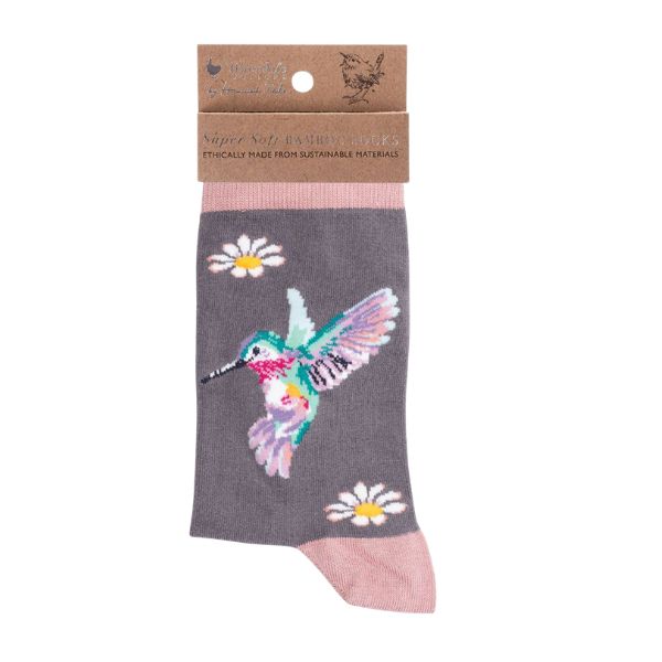 Wrendale 'Wisteria Wishes' Hummingbird Socks