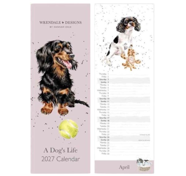 Wrendale 'A Dog's Life' Dog Slim Calendar - 2027
