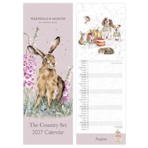 Wrendale 'The Country Set' Slim Calendar - 2027