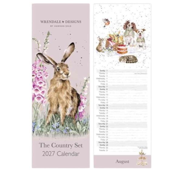 Wrendale 'The Country Set' Slim Calendar - 2027