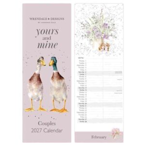 Wrendale 'Yours And Mine' Couples Slim Calendar - 2027