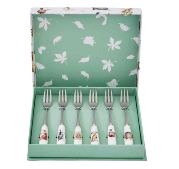 Wrendale Country Animal - Set Of 6 Pastry Forks