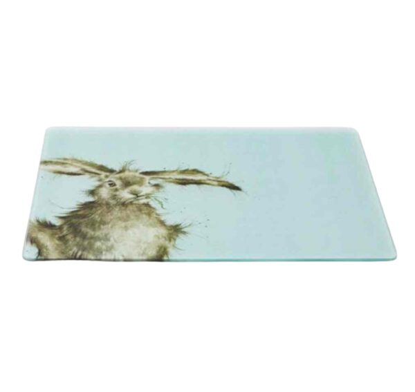 Wrendale 'Hare-Brained' Hare Glass Worktop Saver Wrendale 'Hare-Brained' Hare Glass Worktop Saver