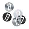Black Glitz '13th Birthday' Holographic Assorted Table Confetti