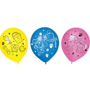 Amscan Blues Clues Birthday Party Latex Balloons - Pack Of 6