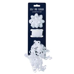 White Bow And Ribbon - Accessory Set