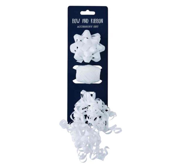 White Bow And Ribbon - Accessory Set White Bow And Ribbon - Accessory Set