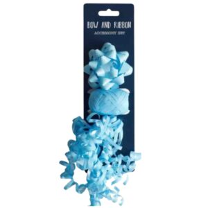 Light Blue Bow And Ribbon - Accessory Set