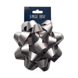 Large Silver 15cm Bow