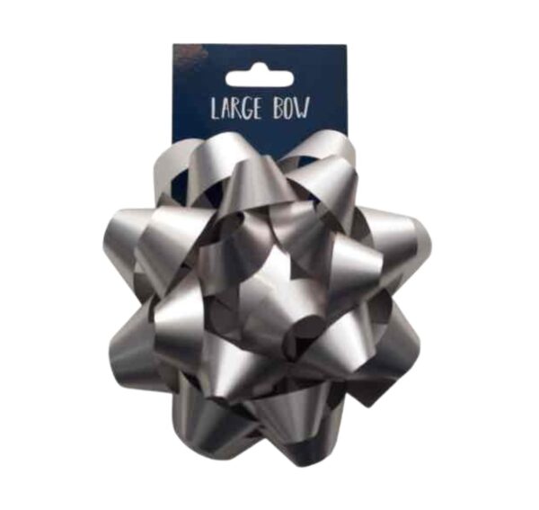 Large Silver 15cm Bow Large Silver 15cm Bow