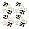 Black Glitz '21st Birthday' Holographic Assorted Table Confetti