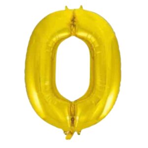 Unique Gold Glitz Foil Number 0 Balloon - 34"