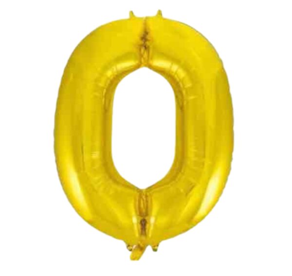 Unique Gold Glitz Foil Number 0 Balloon - 34" Unique Gold Glitz Foil Number 0 Balloon - 34"