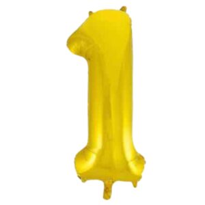 Unique Gold Glitz Foil Number 1 Balloon 34"