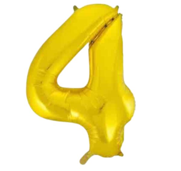 Unique Gold Glitz Foil Number 4 Balloon – 34″ Unique Gold Glitz Foil Number 4 Balloon – 34″