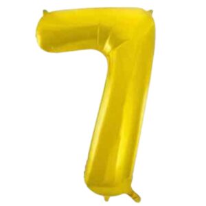 Unique Gold Glitz Foil Number 7 Balloon – 34″