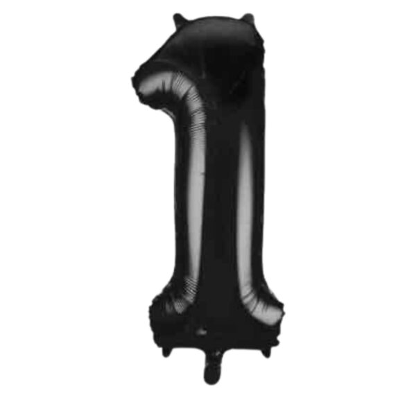 Unique black Glitz Number 1 Balloon - 34"