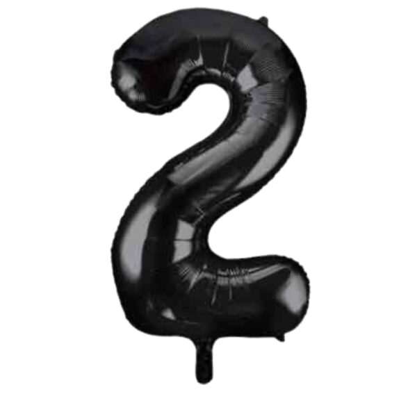 Unique black Glitz Number 2 Balloon - 34"