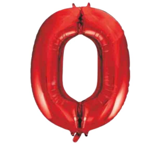 Unique Red Glitz Number 0 Balloon – 34" Unique Red Glitz Number 0 Balloon – 34"