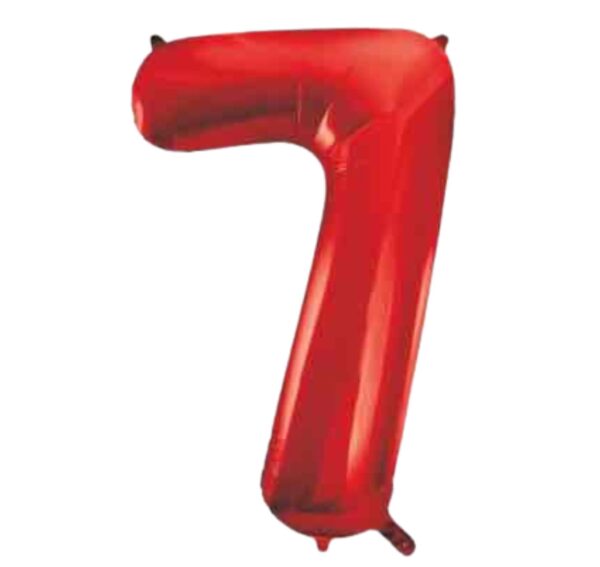 Unique red Glitz Number 7 Balloon - 34" Unique red Glitz Number 7 Balloon - 34"