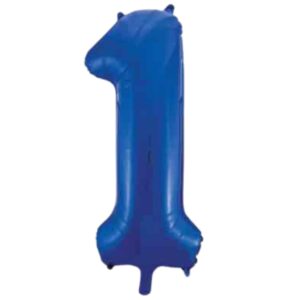 Unique Blue Glitz Number 1 Balloon - 34"