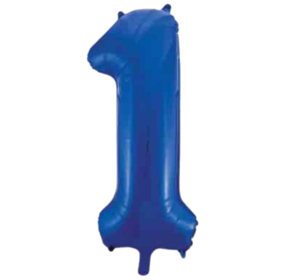Unique Blue Glitz Number 1 Balloon - 34"