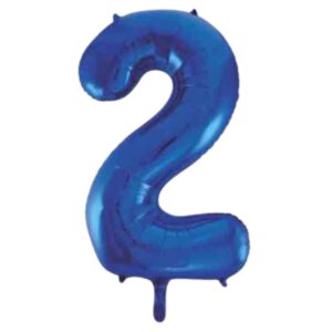 Unique Blue Glitz Number 2 Balloon - 34"