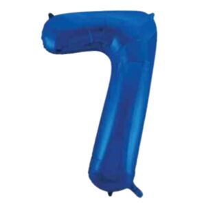 Unique Blue Glitz Number 7 Balloon - 34"