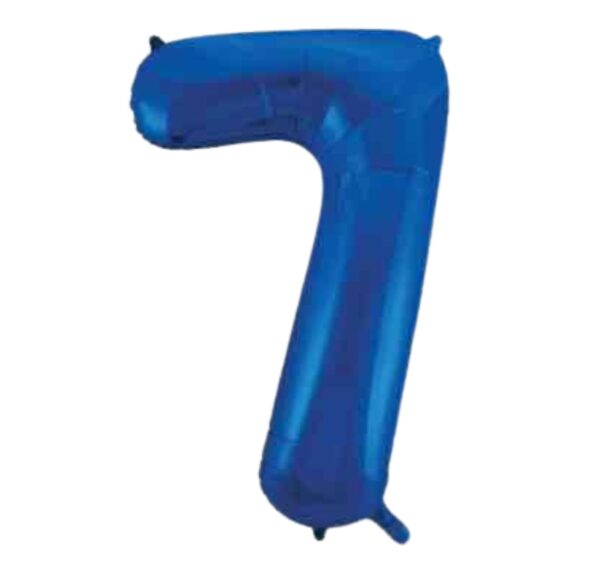 Unique Blue Glitz Number 7 Balloon - 34" Unique Blue Glitz Number 7 Balloon - 34"
