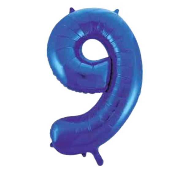 Unique Blue Glitz Number 9 Balloon - 34" Unique Blue Glitz Number 9 Balloon - 34"