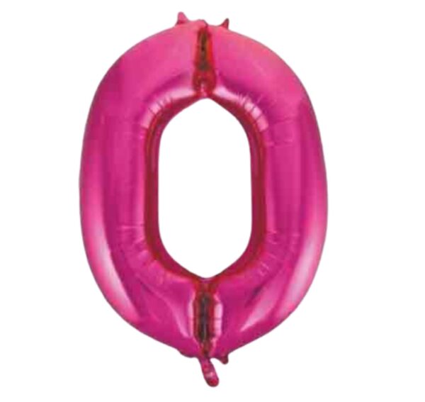Unique Pink Glitz Number 0 Balloon – 34" Unique Pink Glitz Number 0 Balloon – 34"