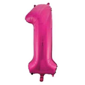 Unique Pink Glitz Number 1 Balloon - 34"