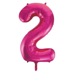 Unique Pink Glitz Number 2 Balloon – 34"