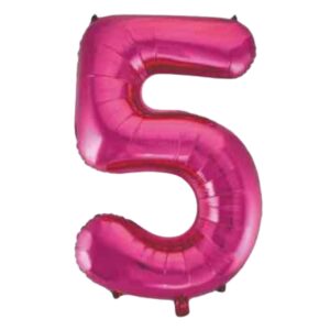 Unique Pink Glitz Number 5 Balloon - 34"