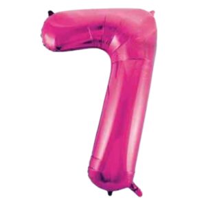 Unique Pink Glitz Number 7 Balloon - 34"