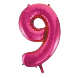 Unique Pink Glitz Number 9 Balloon - 34"